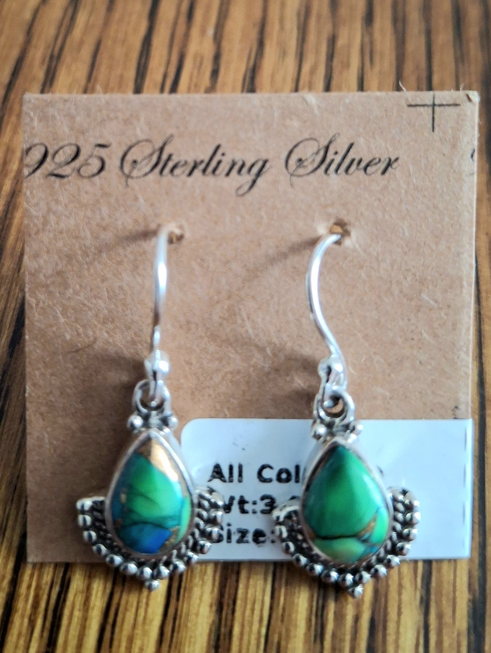 Earrings Peacock Dahlia Sterling Silver Dangles